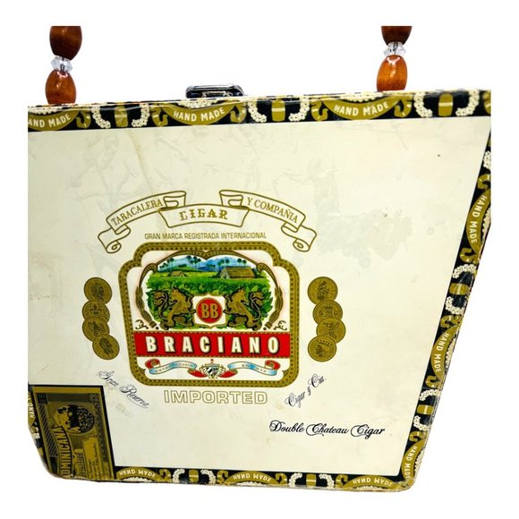 Braciano Handcrafted with Gemstones on a Vintage Cigar Box W/ Bamboo Handle - Picture 4 of 12